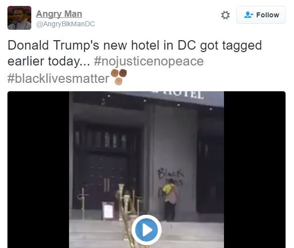 Why didn’t CBS News Cover ‘Black Lives Matter’ Vandalism at Trump’s DC Hotel?